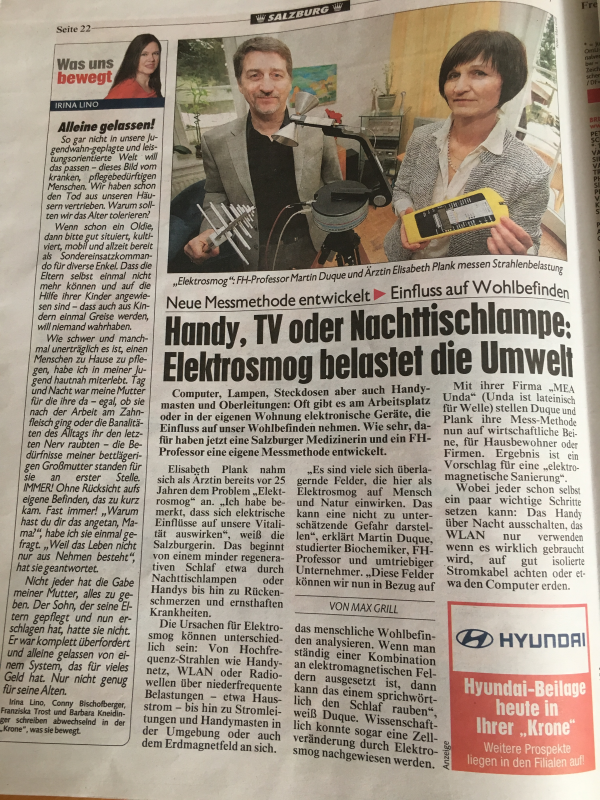 MEA Unda 06 01 2017 Kronen Zeitung